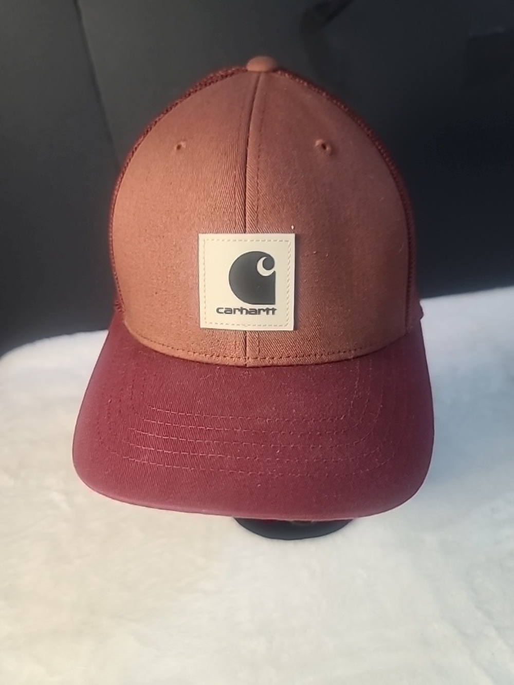 Carhartt Two-Tone Maroon & Rust Logo Patch Cap